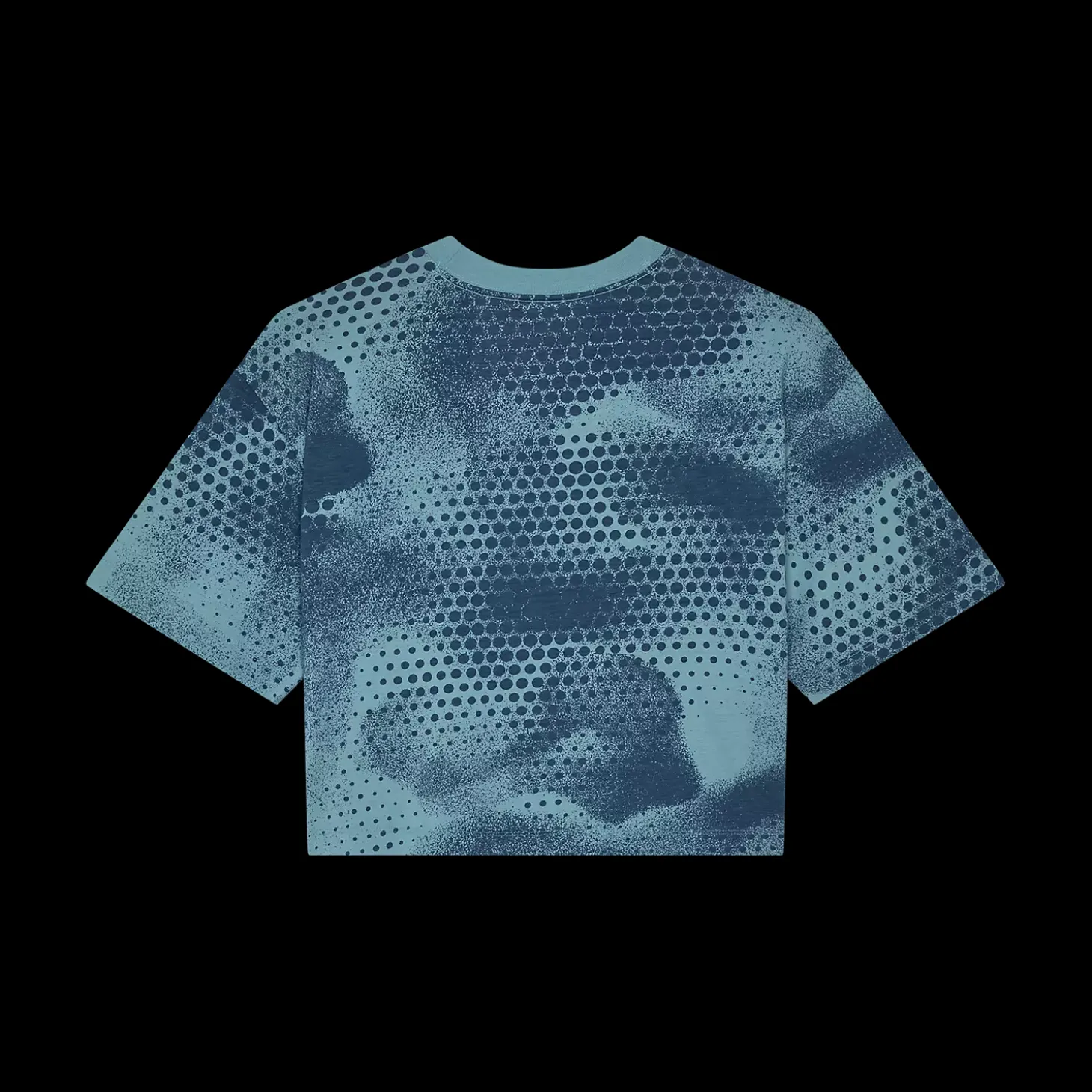 Womens AOP Oversized Crop Tech Tee