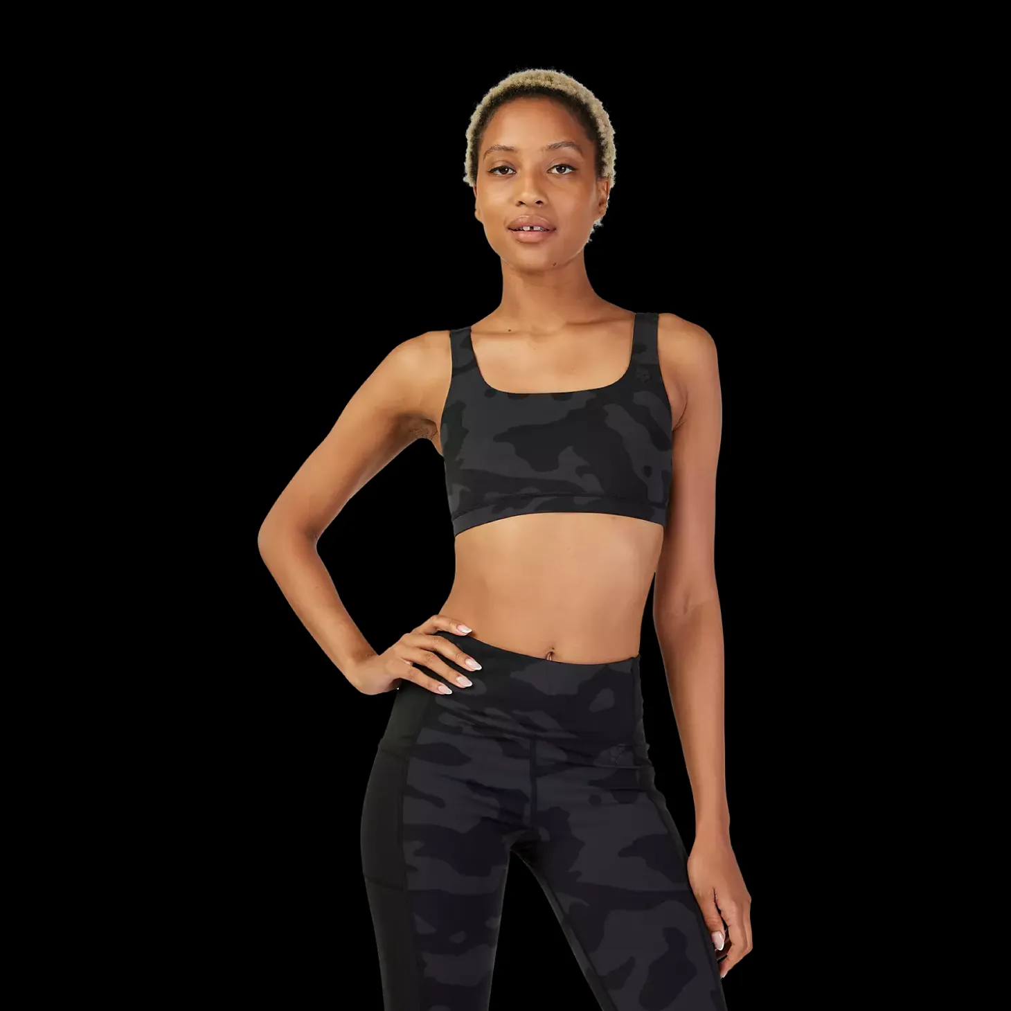 Womens Core Camo Sports Bra